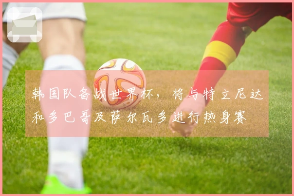 韩国队备战世界杯,将与特立尼达和多巴哥及萨尔瓦多进行热身赛